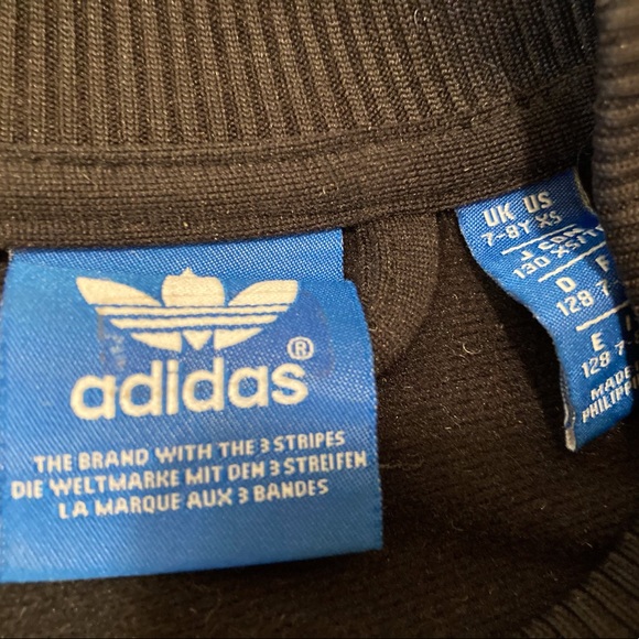 Kids Adidas Zip-Up Sweatshirt/Track Jacket - size XS (7/8) - Picture 4 of 4